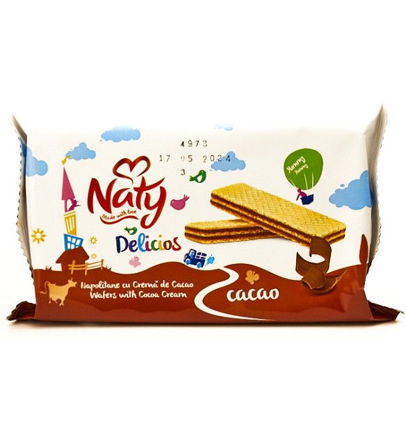 Naty Napolitane cu Crema de Cacao 160g 