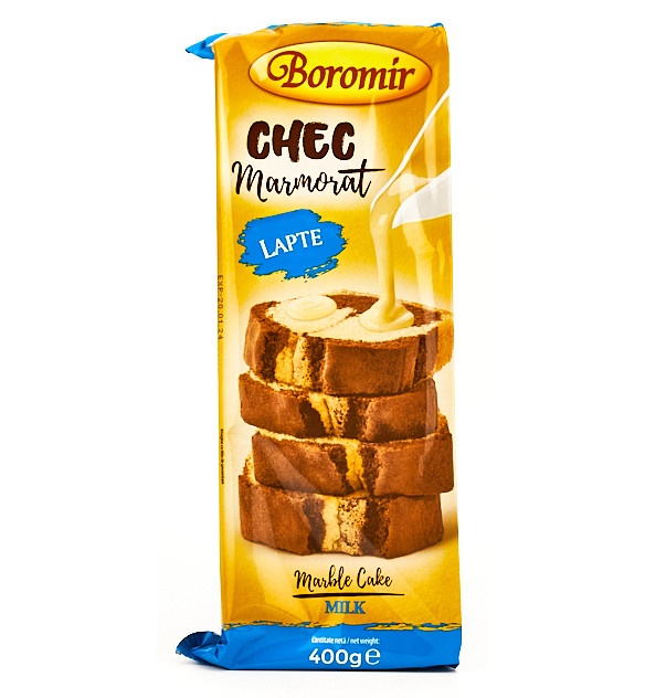 Boromir Chec Marmorat cu crema de Lapte 400 g