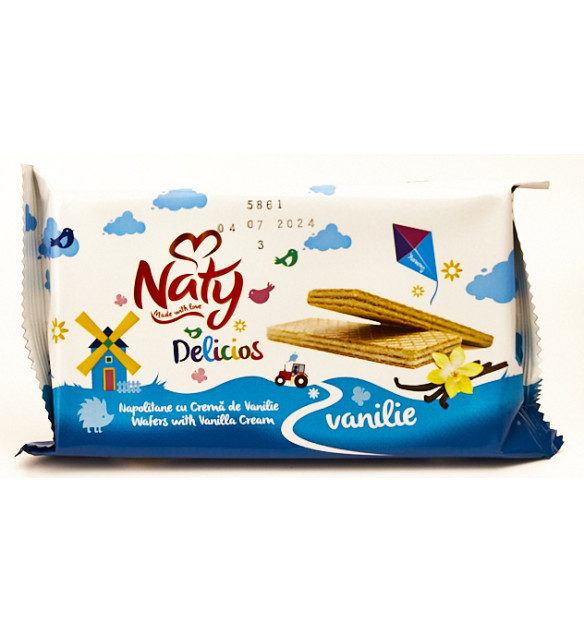 Naty Napolitane cu Crema de Vanilie 160 g
