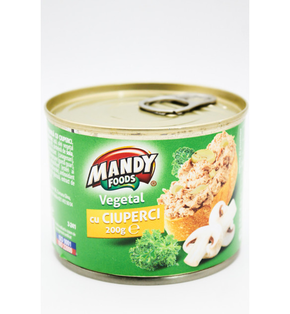 Mandy Pate Vegetal Ciuperci 200 g