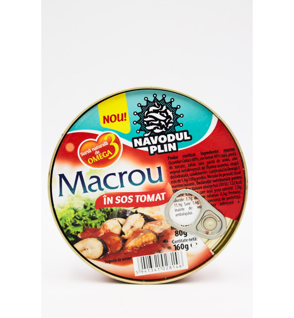 Navodul Macrou in Sos Tomate 160 g