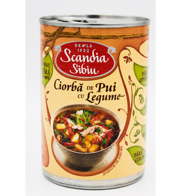 Scandia Sibiu Ciorba de Pui cu Legume 400 g