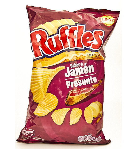 Ruffles chips ondulat cu gust de sunca 133 g